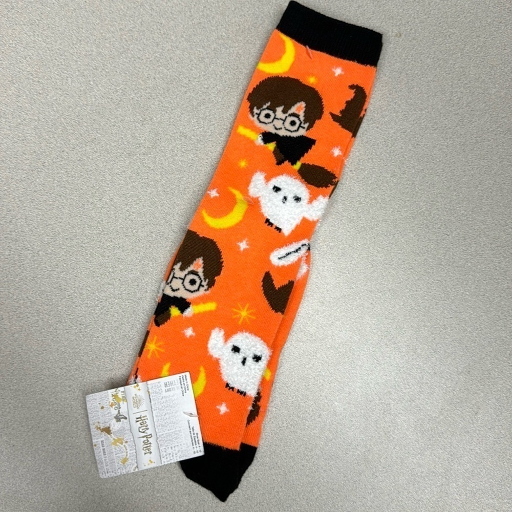 Harry Potter socks, orange moon &  owl